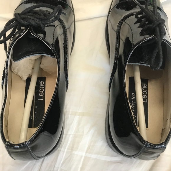 Frederico Leone Patent Leather Captoe Tux Shoes 6W